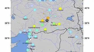 Lokalizacja trzęsienia ziemi (USGS)