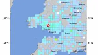 Lokalizacja trzęsienia ziemi (USGS)