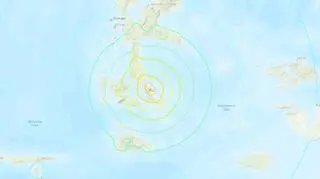 Lokalizacja trzęsienia ziemi (USGS)
