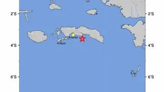 Lokalizacja trzęsienia ziemi (USGS)