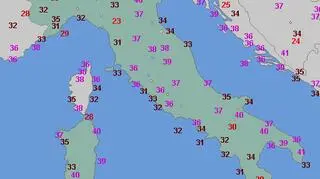Maksymalna temperatura w niedzielę (wetteronline.de)