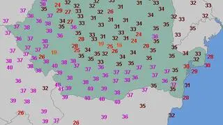 Maksymalna temperatura w Rumunii 1 sierpnia (wetteronline.de)