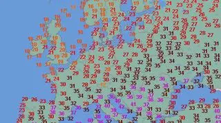 Maksymalna temperatura w środę (wetteronline.de)