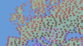 Maksymalna temperatura we wtorek (wetteronline.de)