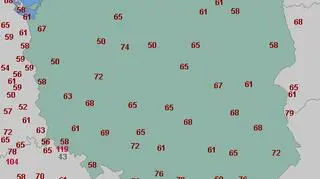 Maksymalne porywy wiatru we wtorek (wetteronline.de)