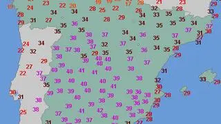 Maksymalne temperatury w czwartek (Wetteronline.de)