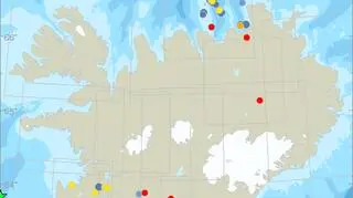 Mapa aktywności sejsmicznej / en.vedur.is