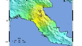 Mapa intensywności trzęsienia ziemi (USGS)