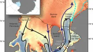 Mapa miejsca, w którym prowadzono badania (British Antarctic Survey)
