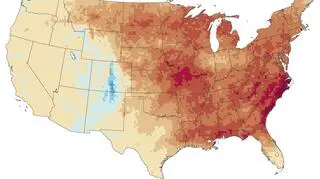 Mapa pokazująca, gdzie będzie najwięcej niebezpiecznych burz (NOAA)