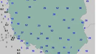 Mapa sumy opadów za trzy doby (wetteronline