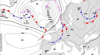 Mapa synoptyczna Europy