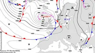 Mapa synoptyczna Europy (DWD)