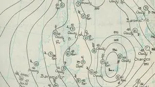 Mapa synoptyczna z 21 kwietnia 1926 roku - w dniu narodzin królowej Elżbiety II