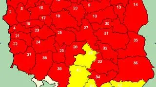 Mapa zagrożenia pożarowego od 28 do 30 kwietnia (Instytut badawczy Leśnictwa)