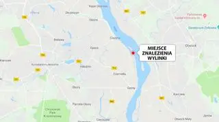 Miejsce, gdzie znaleziono wylinkę pytona (Google Maps/TVN Warszawa)