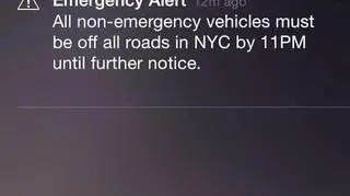 Mieszkańcy Nowego Jorku dostają ostrzeżenia w związku ze śnieżycą