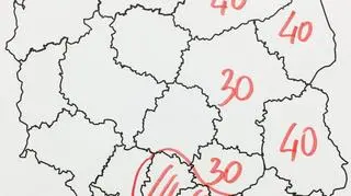 Możliwa suma opadów w Polsce