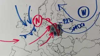 Nad Polską stykają się dwie masy powietrza