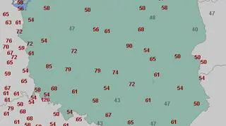 Najsilniejsze porywy wiatru 18 lutego 2020 roku (wetteronline.de)