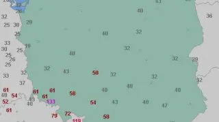Najsilniejsze porywy wiatru w piątek (wetteronline.de)