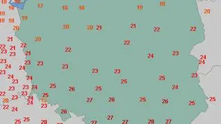Najwyższe wartości temperatury 21 kwietnia (wetteronline.de)