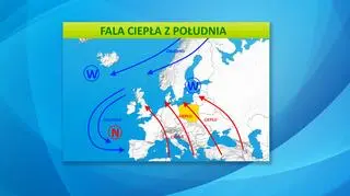 Napływa ciepło z południa