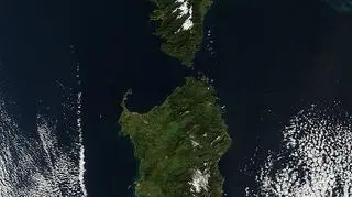 Narty na Korsyce? Czemu nie, śniegu jest pod dostatkiem (MODIS/NASA)