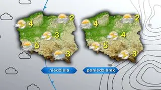 Niedziela i poniedziałek w Polsce