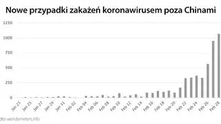 Nowe przypadki zakażenia koronawirusem poza Chinami (tvnmeteo