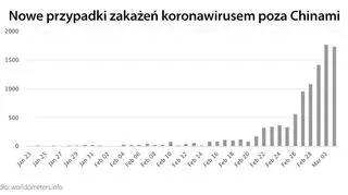 Nowe przypadki zakażenia koronawirusem poza Chinami (tvnmeteo