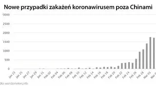 Nowe przypadki zakażenia koronawirusem poza Chinami (tvnmeteo