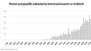 Nowe przypadki zakażenia koronawirusem w Indiach (tvnmeteo