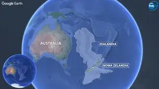 Nowy kontynent znajduje się na wschód od Australii