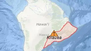 Obszar objęty ostrzeżeniem (USGS)
