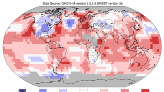 Odchylenie od średniej temperatury powietrza w listopadzie 2014