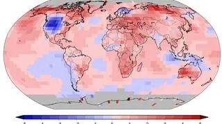 Odchylenie od średniej temperatury w październiku 2019 roku (ncdc