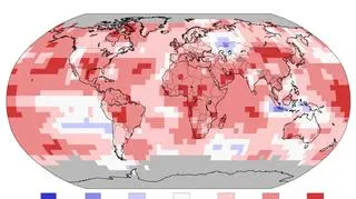 Odchylenie od średniej temperatury we wrześniu 2019 roku (noaa