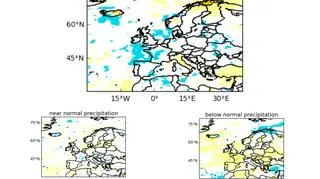 Odchylenie średnich opadów od średniej (MetOffice)