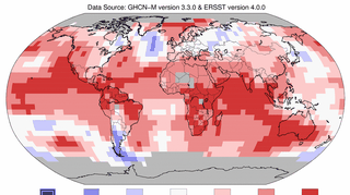 Odchylenie średniej temperatury na świecie w październiku 2015 od normy