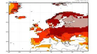 Odchylenie średniej temperatury od normy (NOAA)