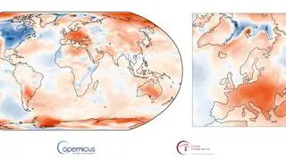 Odchylenie średniej temperatury przy gruncie z kwietnia 2018 od średniej z wielolecia 1981-2010 (ECMWF, Copernicus Climate Change Service)