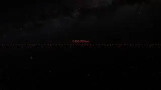 Odległość planetoidy od Ziemi (ESO)