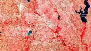 Okolice Dallas w Teksasie, 25 lipca 1972 - zdjęcie z satelity Landsat 1