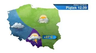 Opady deszczu w piątek