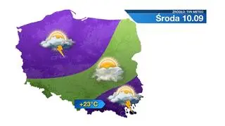 Opady deszczu w środę