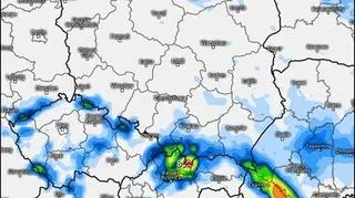 Opady śniegu na 1 listopada (weather.us)