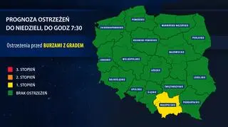 Orientacyjna prognoza ostrzeżeń IMGW na sobotę