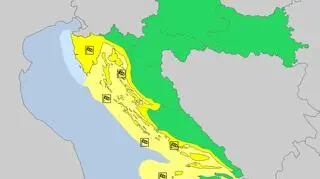Ostrzeżenia dla Chorwacji na czwartek (meteoalarm