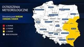 Ostrzeżenia IMGW przed burzami i silnym deszczem z burzami